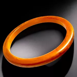 Bracciale bachelite distanziatore bracciale impilabile butterscotch marmorizzato testato vintage - Foto 1 di 8