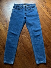 ASKET Mens Stone Wash Blue Denim Jeans 30/30 Regular Made In Italy New No Tag