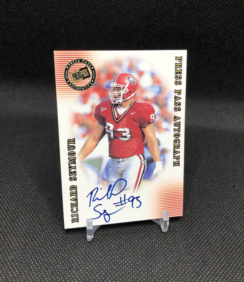 Press Pass SE 2001 Richard Seymour en tarjeta automática tinta azul SSP ¡Tarjeta de novato! RARO! Foto 1 de 4