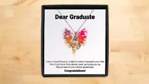 Phoenix Necklace Men - Graduation Necklace For Her - Phoenix Jewelry - PhD Maste - Bild 1 von 2