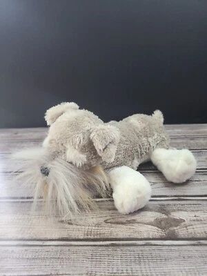 Webkinz Ganz Schnauzer Dog Puppy Plush Gray White With Beard No code 8" - Image 1 of 4