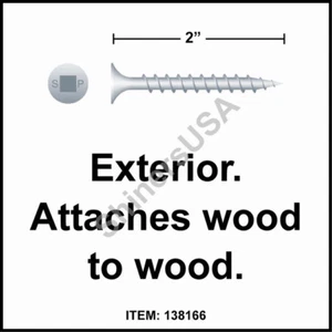(3500) Coarse Thread Exterior Screw 6 x 2 Square Drive Bugle Head #138166 - Picture 1 of 1