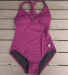 TYR Damen Solid Neckholder Twist ControlFit Einteiler Badeanzug Gr. 8 Neu Probe - Bild 1 von 3