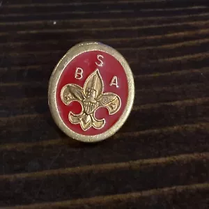Vintage BSA Brass and Red Enamel Pin Boy Scouts - Picture 1 of 2