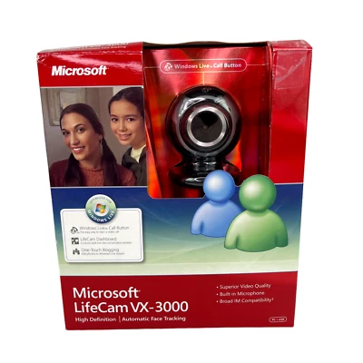 Pre-owned Microsoft Windows Live Messenger LifeCam VX-3000 USB 2.0 Webcam PC  - Image 1 of 4