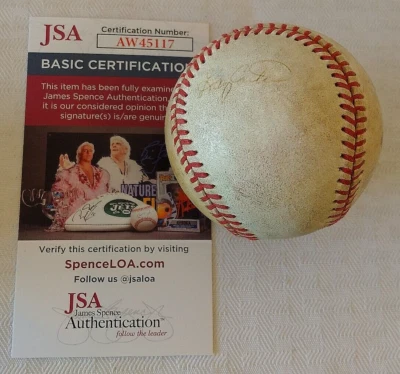 GARY CARTER Autographed Signed MLB Baseball JSA Game Used Mets Expos HOF - Image 1 of 2