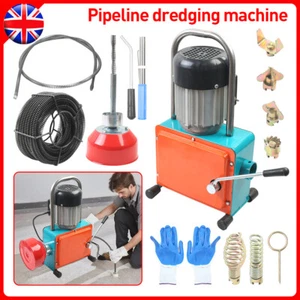 Drain Cleaner Pipe Cleaning Machine Sewer Dredge With 16mm Drill Bit Set 1000W - Picture 1 of 11