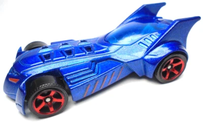 2012 MATCHBOX DC COMICS BATMAN BATMOBILE BLUE 1:64 DIECAST 3" CAR WITH RED - Image 1 of 4