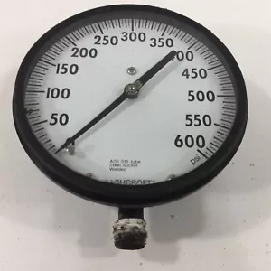 Ashcroft Duragauge 0-600PSI Pressure Gauge Bottom Mount 5.5" Face - Picture 1 of 8