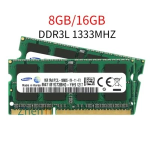 Pour Samsung 16Go 8Go 4Go DDR3L PC3-10600S 1333MHz 1.35V Mémoire RAM portable FR - Zdjęcie 1 z 14