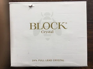Block Crystal Hurricane Candle Holder Tulip Garden 7" Set in Box Y3921 - Picture 1 of 4