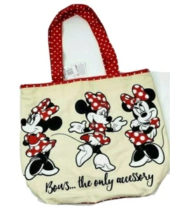 Disney Parks Minnie Mouse Characters Bows The Only Accessory Polka Dot Tote New - Picture 1 of 4