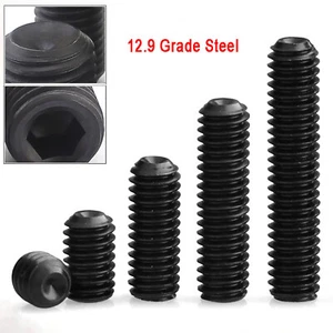 Gewindestifte mit Ringschneide, Madenschrauben 12.9er Stahl UNC 2#-10# 1/2" - Bild 1 von 5