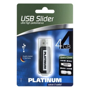 Platinum Slider 4 GB USB-Stick • USB 2.0 Flashlaufwerk mit Schlüsselanhänger-Öse - Bild 1 von 1