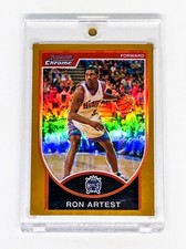2007-08 Bowman Chrome Gold Refractor #93 Ron Artest /99 Sacramento Kings