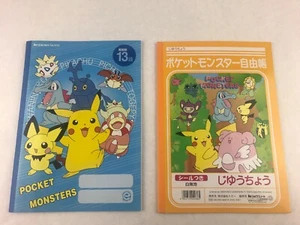 Lot of 2 Pokemon Soft Cover Kids Notebooks from Japan w/ Stickers - Picture 1 of 6
