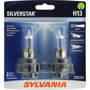 Sylvania Silverstar 9008 H13 65/55W Two Bulbs Headlight Replacement Made in USA - Picture 1 of 12