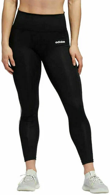 adidas Womens 7/8 3S 3 Stripe Tight Pant, Small - Black