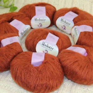 Sale New 8BallsX25gSoft Mohair wool Lace Rug Shawl Sweaters Crochet Yarn 19 - Picture 1 of 12
