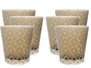 Set 6 Bicchieri In Vetro Bubble Colore Tortora - Foto 1 di 2