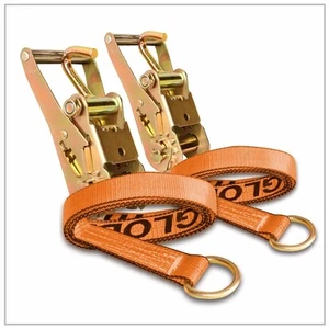 4 pack - 2" x 8' Lasso Tie Down Chevron Wheel Lift w/ Finger Hook Ratchet Handle - Picture 1 of 1