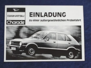 Daihatsu Charade Einladung zur Probefahrt Prospekt Flyer 1980 - Picture 1 of 2
