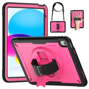 Heavy Duty Rotated Case with Carrying Strap Fr iPad Pro /Air 13" 11" 10.9" 10.2" - Picture 1 of 17