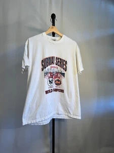Vintage 2000 New York Yankees World Series Subway Series T-Shirt XL 21.5x26 - Picture 1 of 3