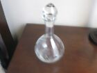 Glass Decanter with Stopper Etched Design