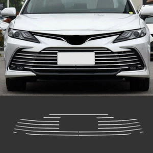 For Toyota Camry 2021-2024 Stainless Front bumper Center Mesh Grille Grill Strip - Foto 1 di 9