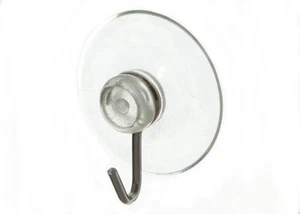 New 4 X Clear Suction Window Hooks With Steel Wire Hook 32mm 1 1/4 Inch - Onesto - Picture 1 of 1