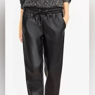 Pantalones Ann Taylor LOFT de imitación de cuero con cordón MT medianos altos nuevos con etiquetas Foto 1 de 4