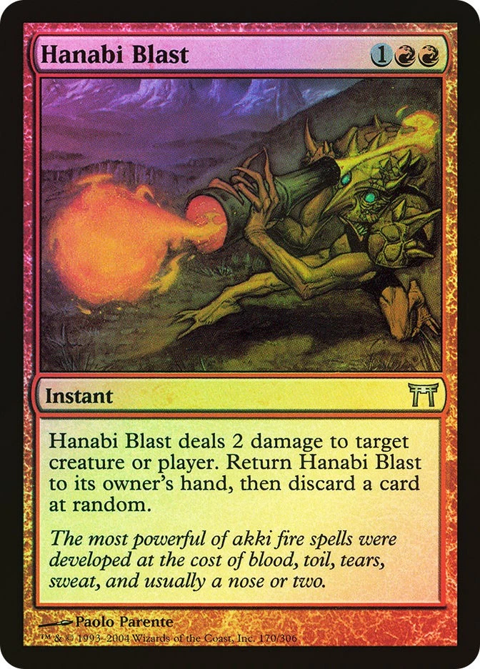 MTG FOIL Hanabi Blast  - Champions of Kamigawa #170 - Image 1 of 1