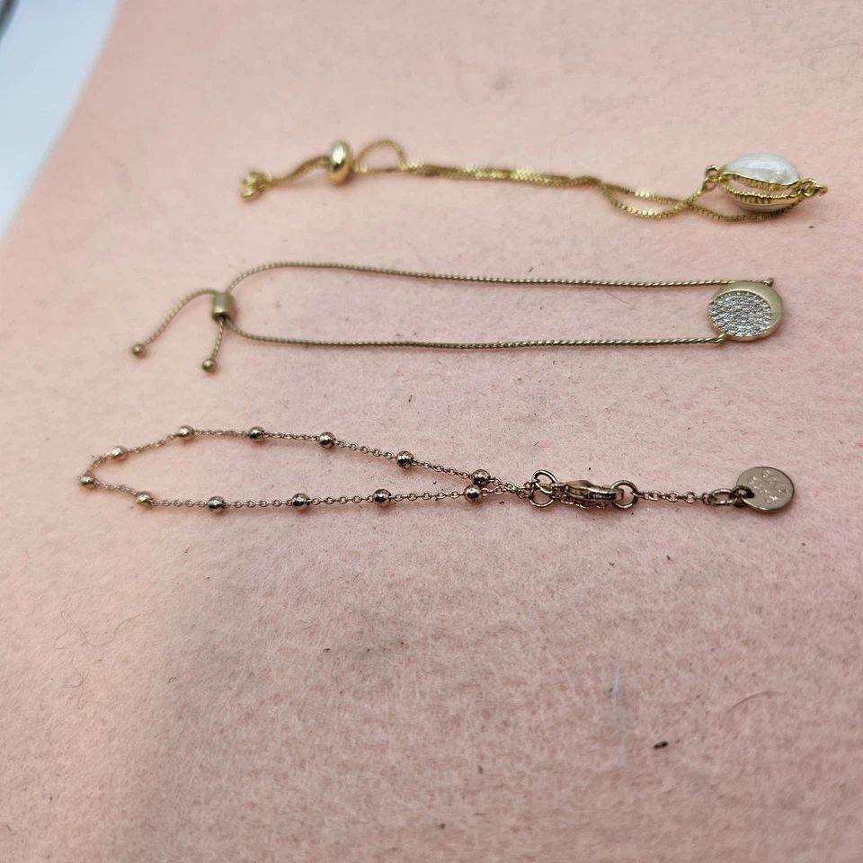 3 Браслета 1 Pura Vida подписанный 2 неподписанный золотистый Луна звезды ракушки изящный  - Изображение 1 из 4