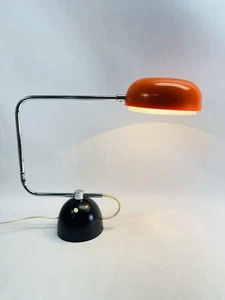 Vintage MCM Space Age 1970s TAK Lamp 7702 by ROBERT SONNEMAN Associates Orange - Picture 1 of 18