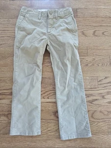 GAP Kids Boys Uniform Skinny Stretch Pants Khakis Size 6 Slim Adjustable Waist - Picture 1 of 4