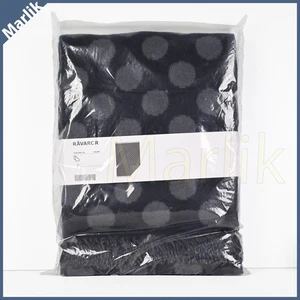 IKEA Ravaror Throw Blanket 100% Wool, Dark Blue, Spotted 59x79", 204.545.80 NEW - Picture 1 of 3