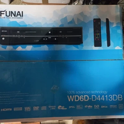VIDEOREGISTRATORE VHS FUNAI WD6D-D4413DB HDMI COPIA VHS DVD RECORDER BELLISSIMO - Immagine 1 di 4