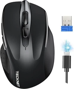 TECKNET Wireless Mouse, 2.4G Ergonomic Optical Mouse, Computer Mouse for Laptop, - Picture 1 of 8