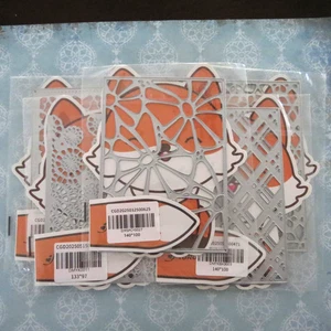 5er Set Kokorosa Metall Stecklinge Matrizen sortiert alle Designs 4" x 5 1/2" - Bild 1 von 6