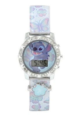 Relógio LCD Disney Lilo and Stitch unissex infantil azul claro, LAS4165WM - Imagem 1 de 4