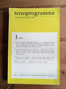 TERZOPROGRAMMA. n. 1/1974. L'informazione culturale alla radio.  1974 - Foto 1 di 6