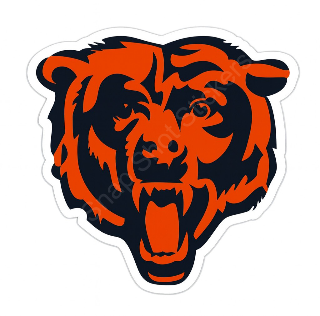 Adesivo Chicago Bears 20x20 Cm - Decalcomania Ufficiale NFL Per - Foto 4
