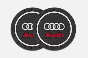 2pcs Audi Water Cup Holder Coaster Mats Anti-Slip - Picture 1 of 4