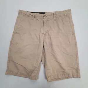 Volcom Shorts Mens 34 Beige Chino Casual Stretch Cotton Modern Fit Comfort - Picture 1 of 8