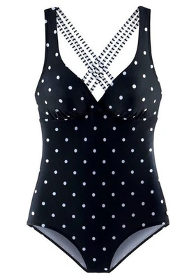 Marken Damen Badeanzug Einteiler Bademode schwarz Gr. 38 (Cup-C) NEU - Bild 1 von 3