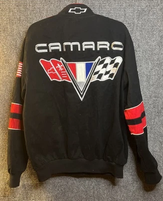 JH Design Chevrolet Camaro Racing Jacket GM Embroidered Cotton Twill Mens M - Image 1 of 4