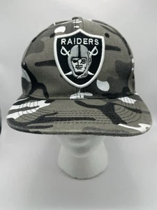 LAS VEGAS RAIDERS NEW ERA NFL 22 TRAINING CAMP 9FIFTY SNAPBACK HAT Gray CAMO - Picture 1 of 8