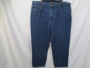 Kirkland Mens Jeans 42X30 Straight Signature Patch Logo Blue Cotton Denim Pocket - Picture 1 of 10