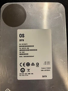 White Label (3HR103-899) - 20TB OS (LFF 3.5in) 6G SATA-3 7.2K HDD - Picture 1 of 2